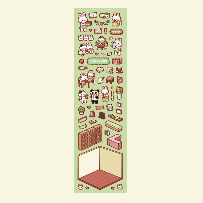 The Little Bookshop DIY Mini Scene Stickers