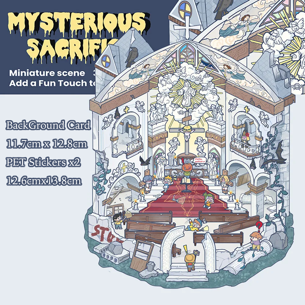 Mysterious Sacrifis 3D Miniature Scene Sticker