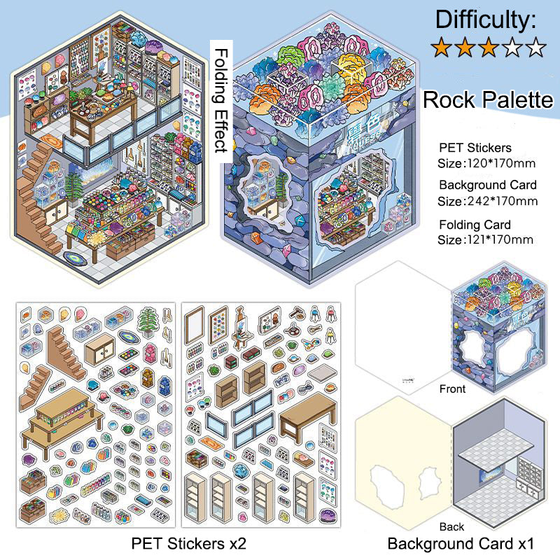 Rock Palette 3D Scene Sticker