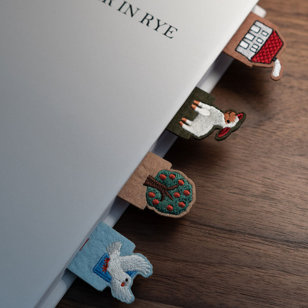 Sheep Felt Hand-Embroidered Bookmark