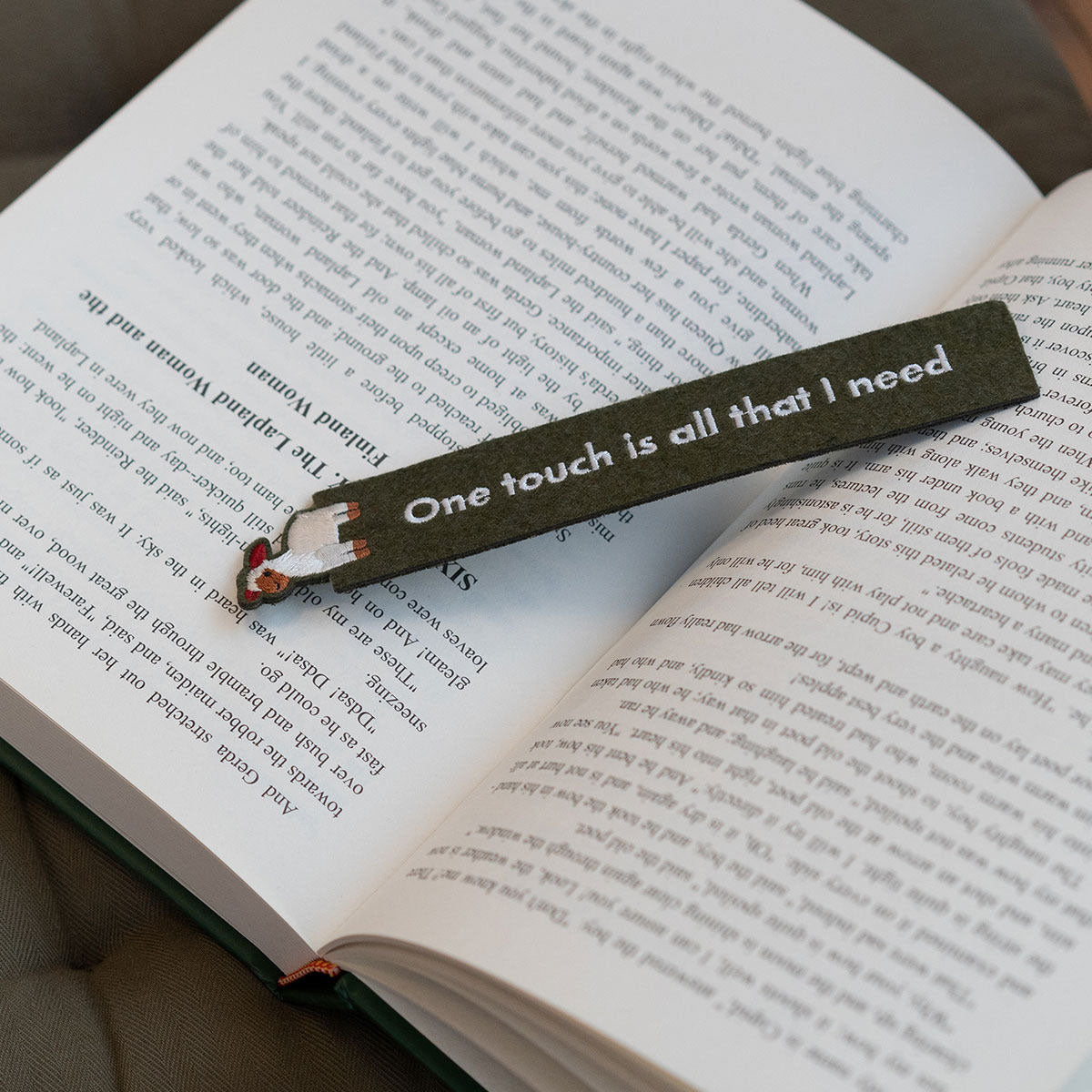 Sheep Felt Hand-Embroidered Bookmark