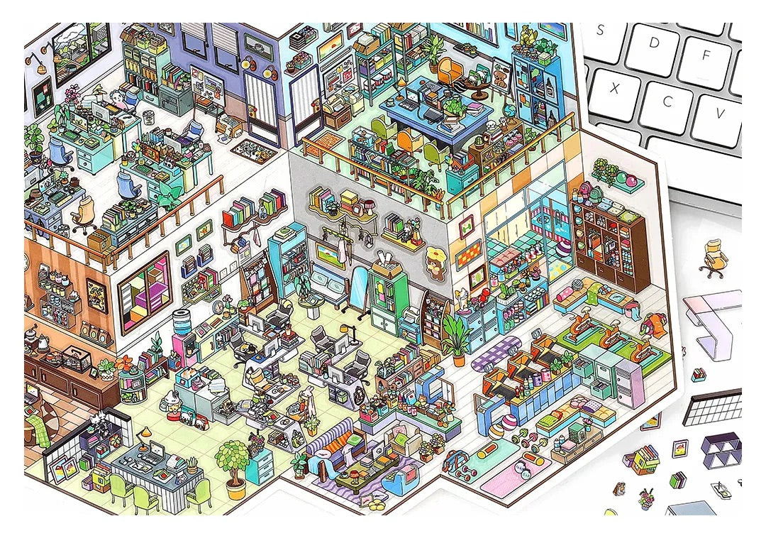 Office Daily Shop Scene Stickers