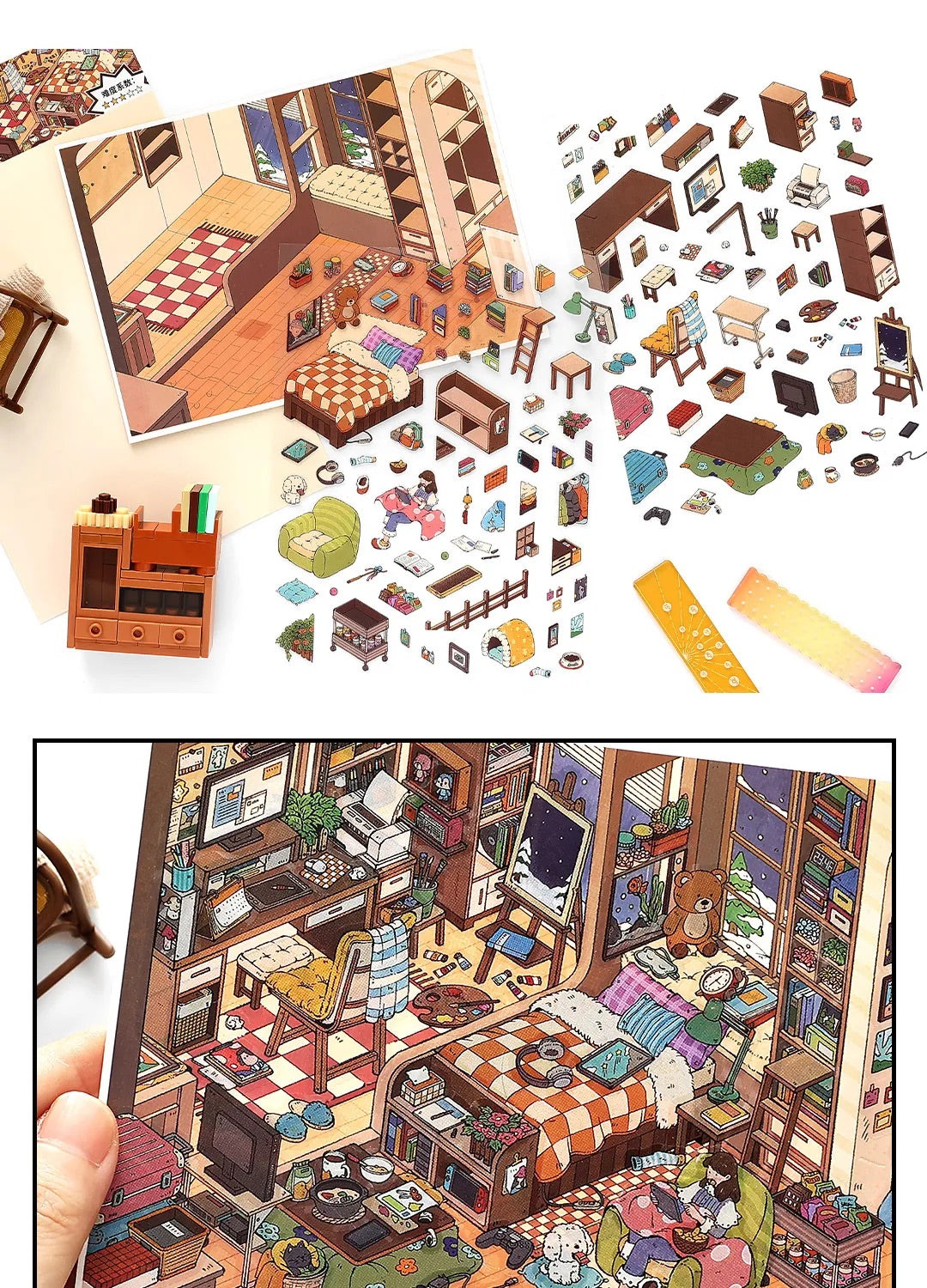 Perceivers' Nest Room Scene Stickers