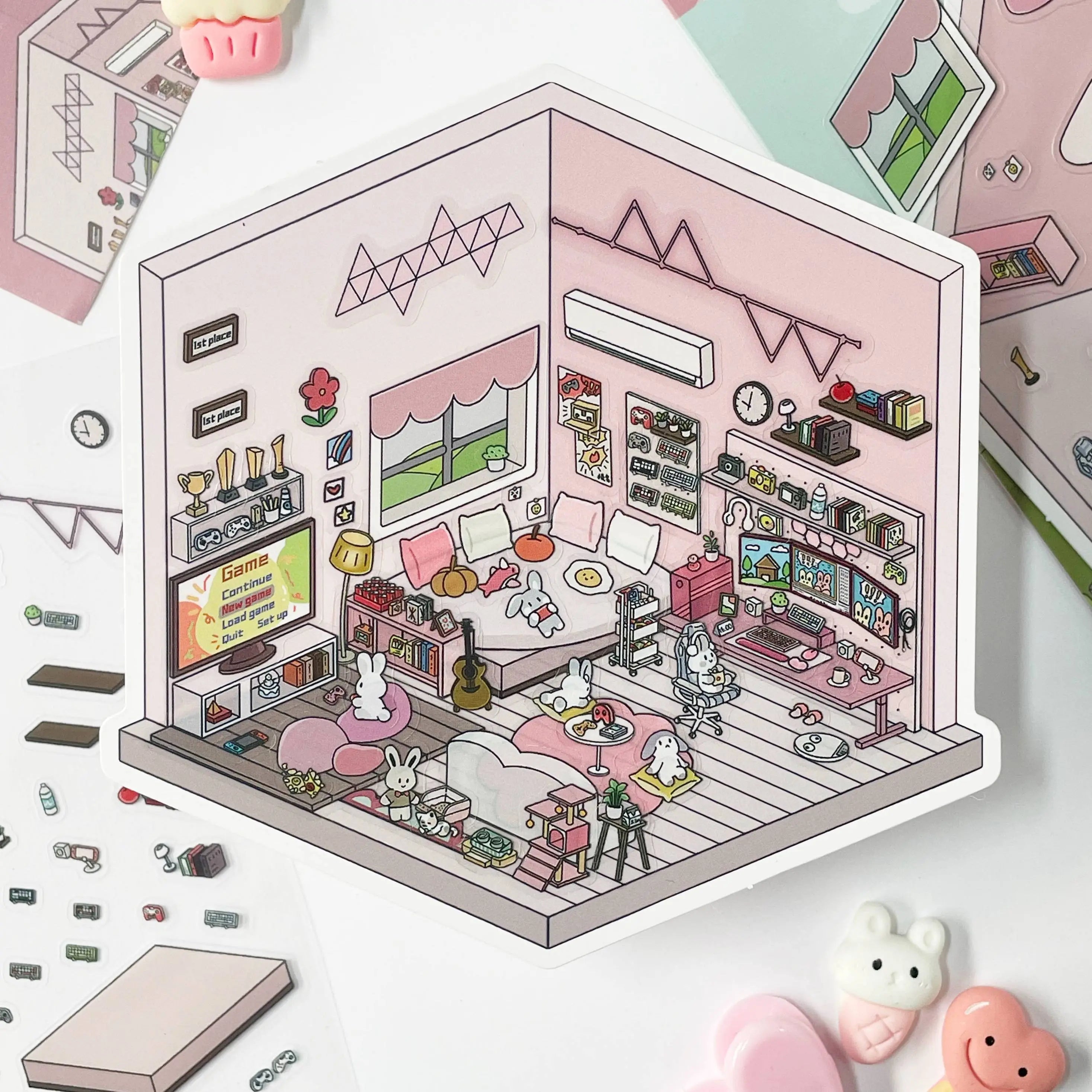 Gamer Cove 3D Scene Sticker 