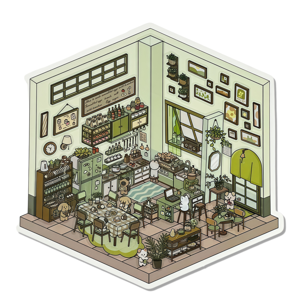 Yum Studio 3D Scene Sticker 