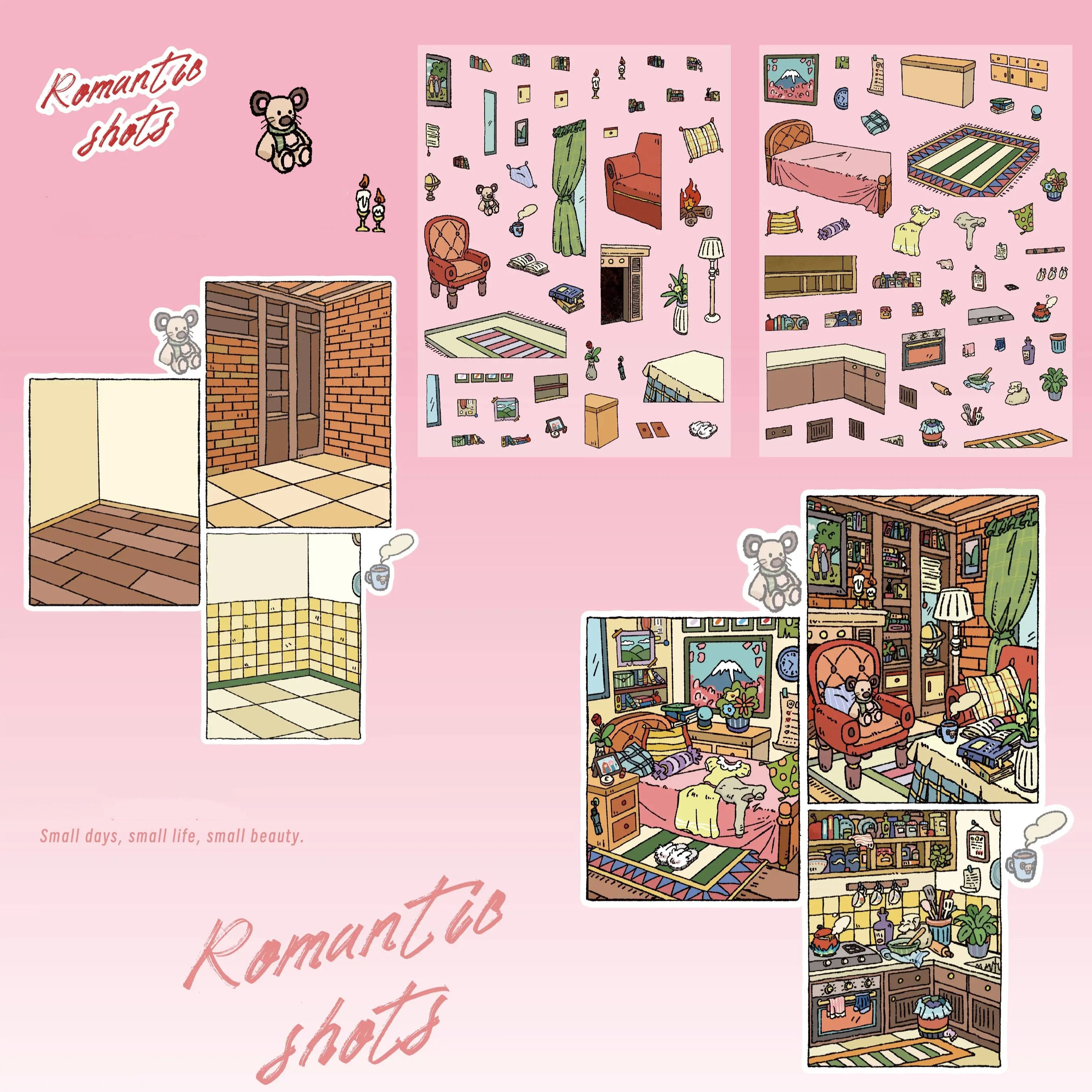 Romantic Shots 3D Miniature Scene Sticker 