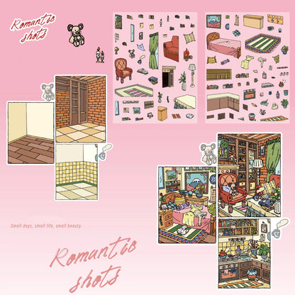 Romantic Shots 3D Miniature Scene Sticker 