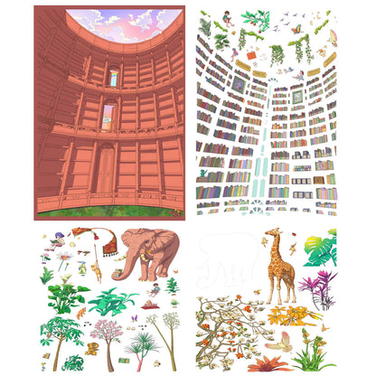 Wonderstruck Books 3D Miniature Scene Sticker 