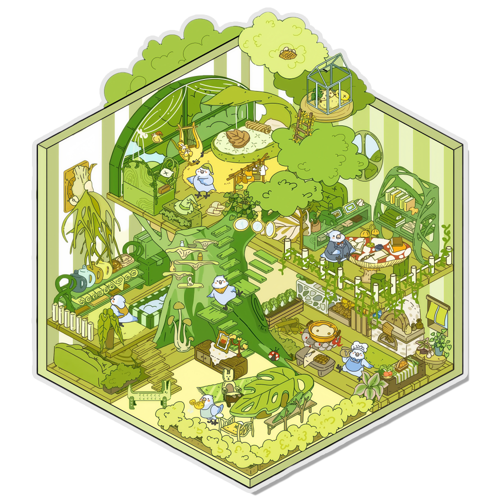 Forest Furniture Store 3D Scene Sticker 