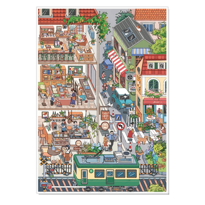 Early Morning 3D Miniature Scene Sticker