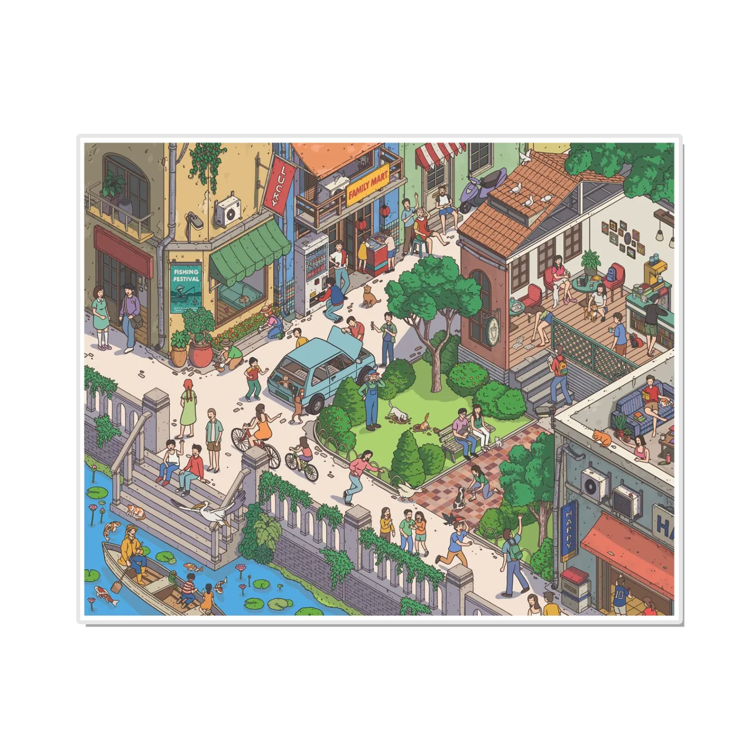 High Noon 3D Miniature Scene Sticker