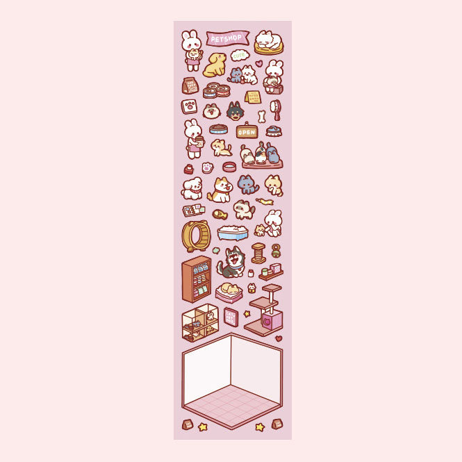 The Good Pet Shop DIY Mini Scene Stickers 