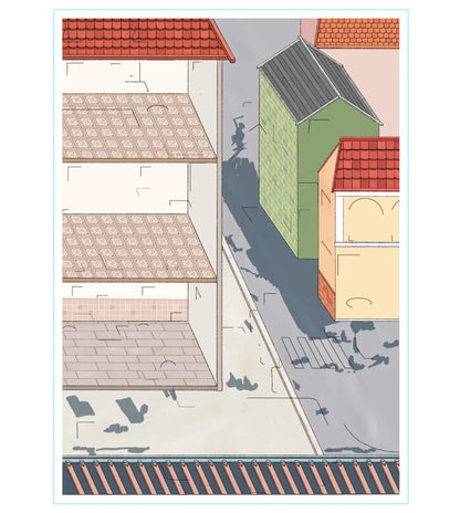 Early Morning 3D Miniature Scene Sticker 