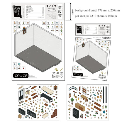 Alley Grocery Shop Scene Stickers