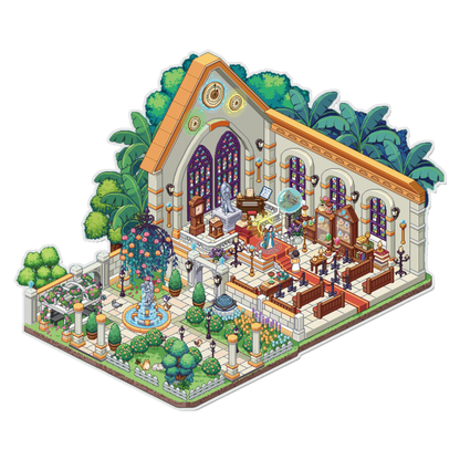 Aeon Altar 3D Miniature Scene Sticker 