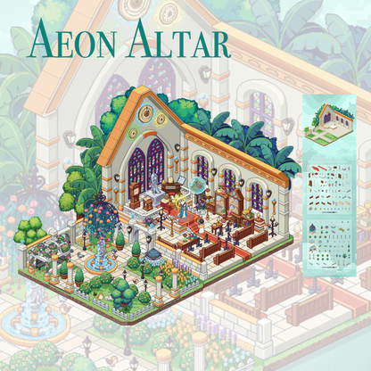 Aeon Altar 3D Miniature Scene Sticker 