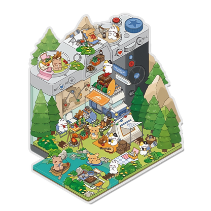 Alpine Nest 3D Scene Sticker 