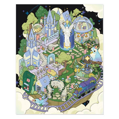 CELESTIAL ISLET 3D Miniature Scene Sticker 