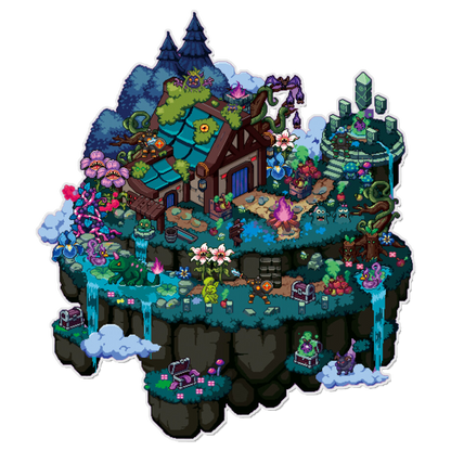 Crypto Nocturne 3D Miniature Scene Sticker 