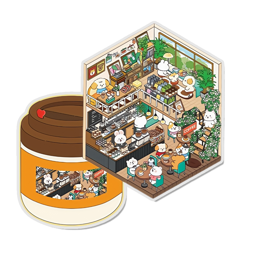 Dawn Drop 3D Scene Sticker 