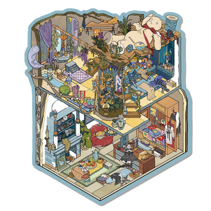 Herbal Witch 3D Scene Sticker 