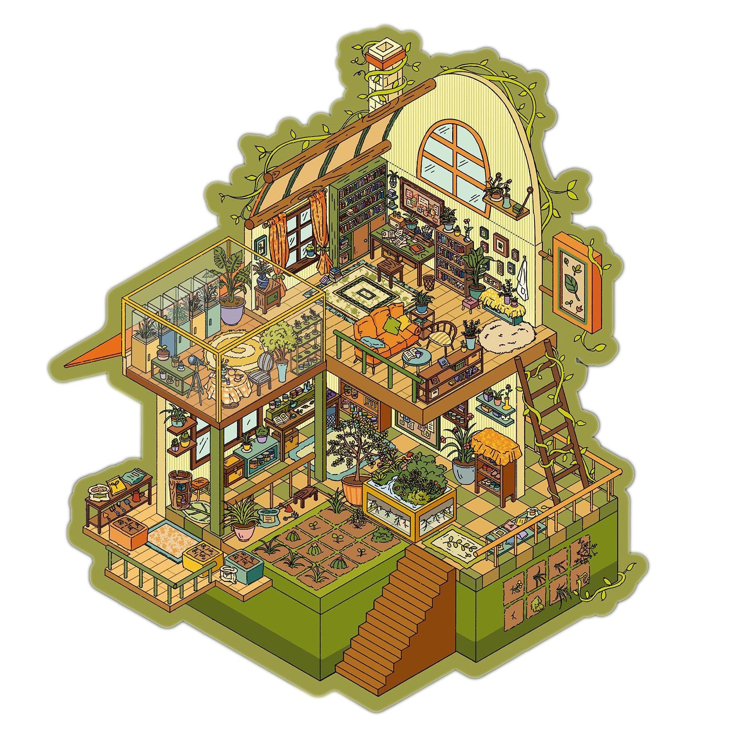 Institute of Botany 3D Scene Sticker 
