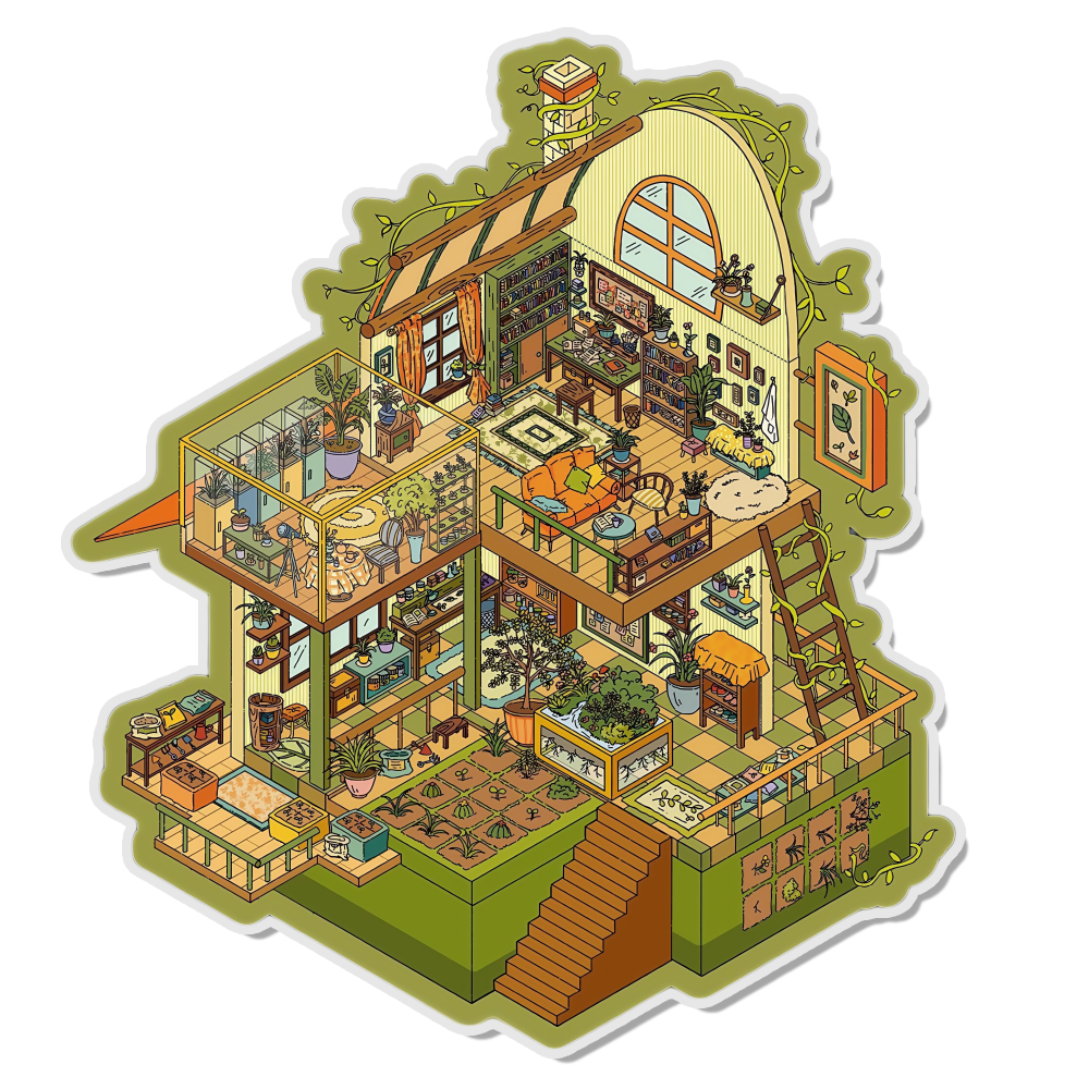 Institute of Botany 3D Scene Sticker 