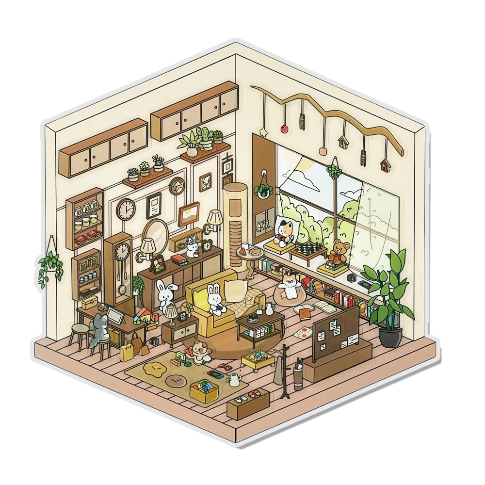 Living Nest 3D Scene Sticker 