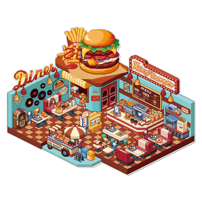 Mega Bite Hub 3D Miniature Scene Sticker 