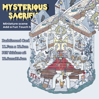 Mysterious Sacrifis 3D Miniature Scene Sticker 