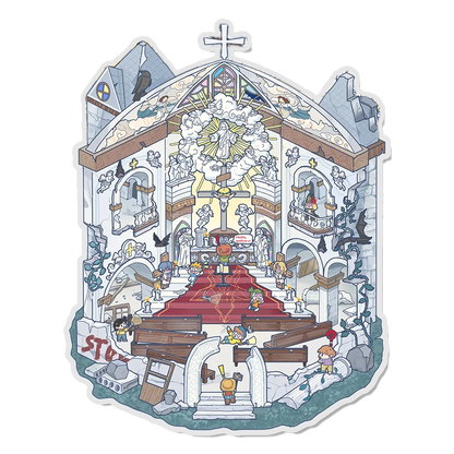 Mysterious Sacrifis 3D Miniature Scene Sticker 