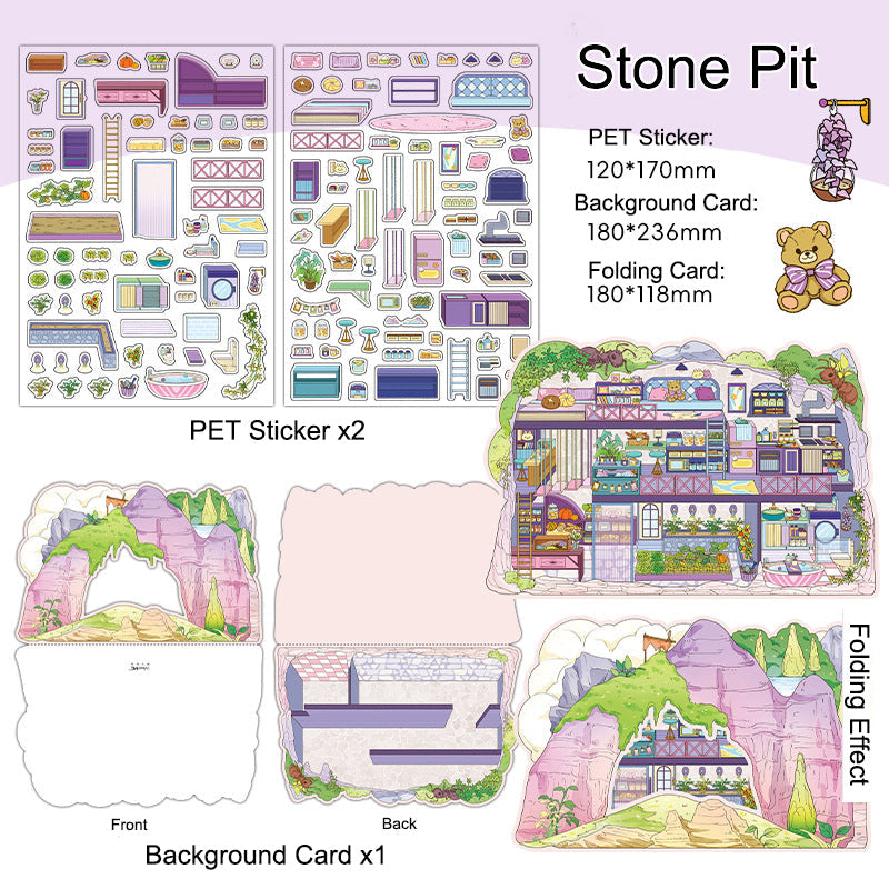 Stone Pit 3D Scene Sticker 
