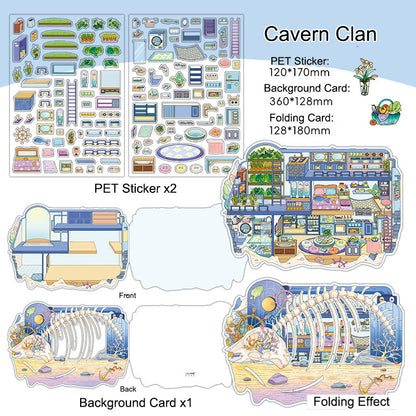 Cavern Clan 3D Scene Sticker 
