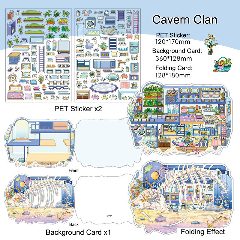 Cavern Clan 3D Scene Sticker 