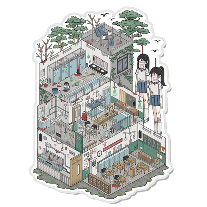 Campus Strange 3D Scene Sticker 