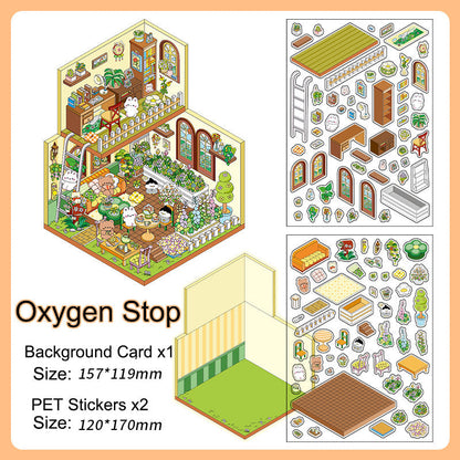 Oxygen Stop 3D Scene Sticker 