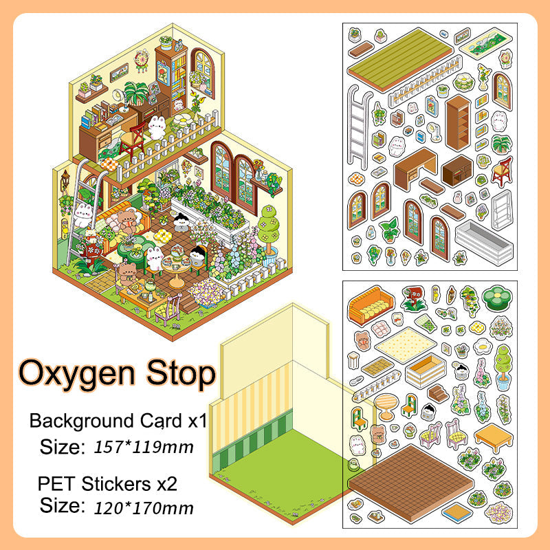 Oxygen Stop 3D Scene Sticker 