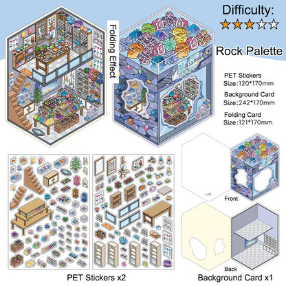 Rock Palette 3D Scene Sticker 