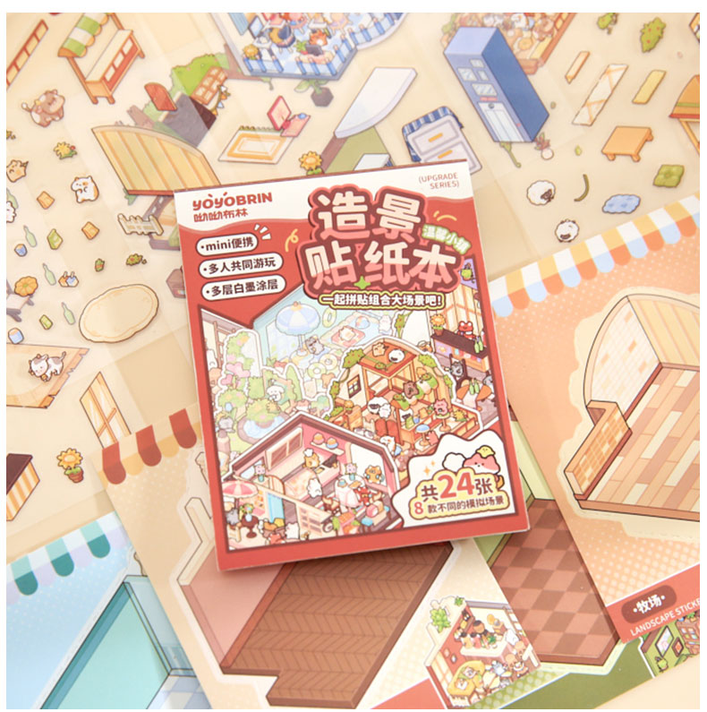Hearthside Village 3D Scene Sticker Book 