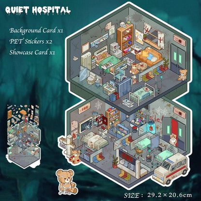 Quiet Hospital 3D Scene Sticker 