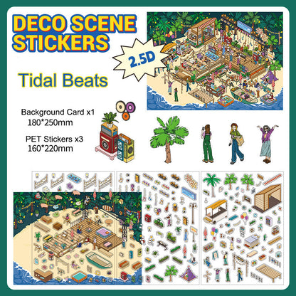Tidal Beats 3D Scene Sticker 