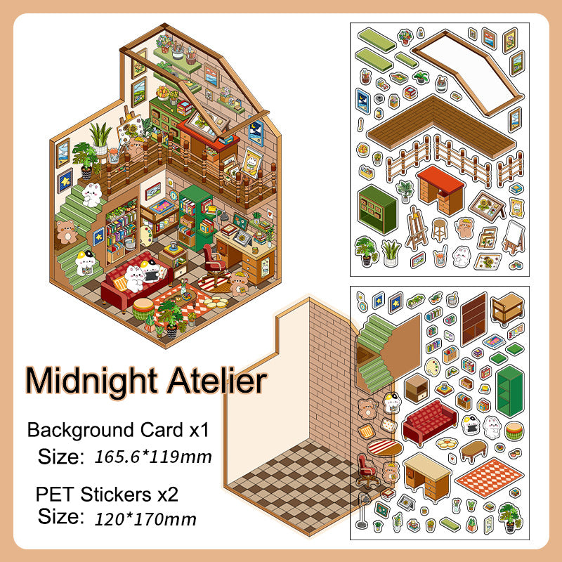 Midnight Atelier 3D Scene Sticker 