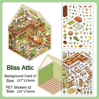 Bliss Attic 3D Scene Sticker 