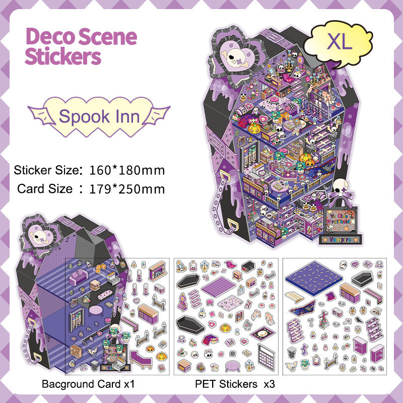 Spook Inn 3D Scene Sticker 