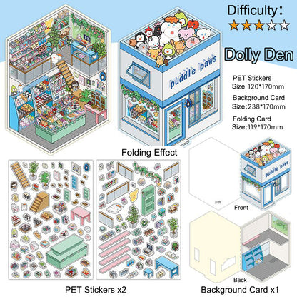 Dolly Den 3D Scene Sticker 