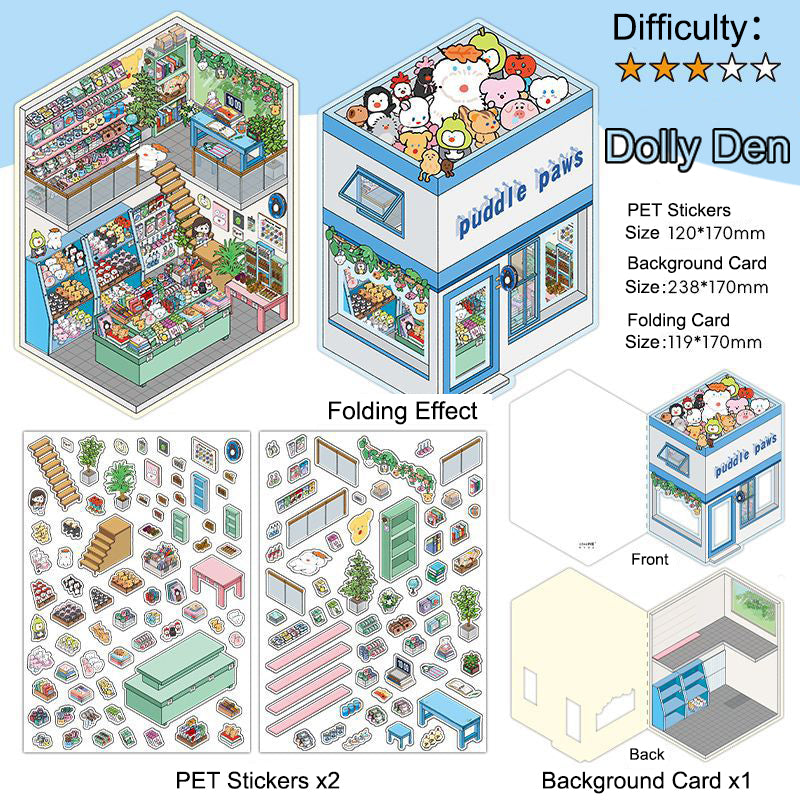 Dolly Den 3D Scene Sticker 