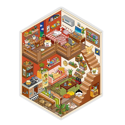 Starlight Study 3D Scene Sticker 