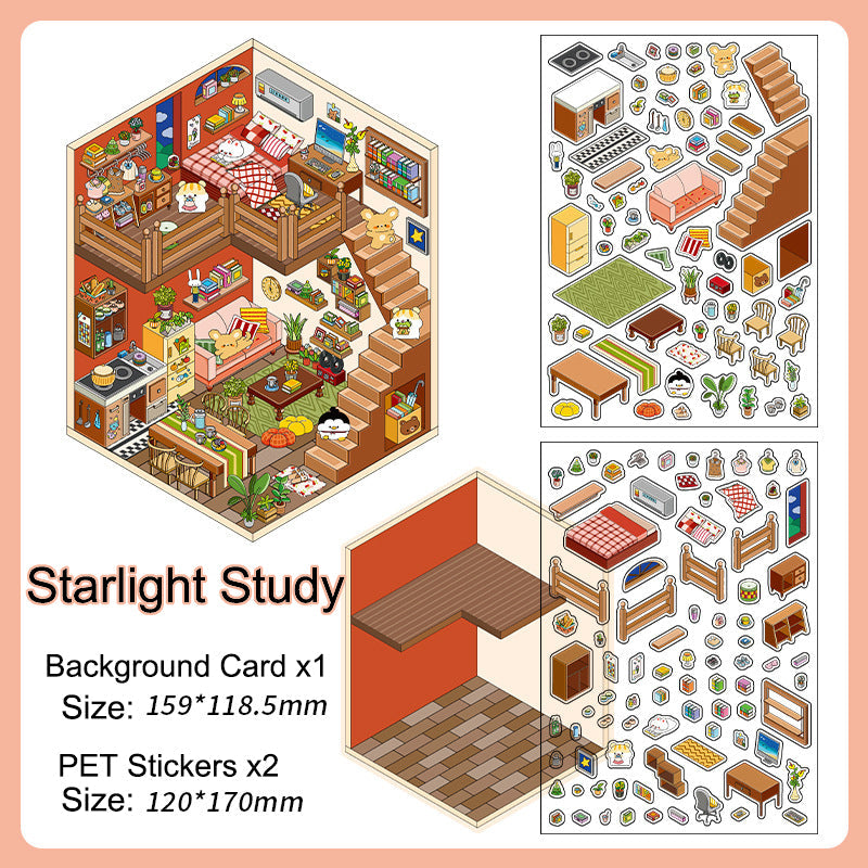 Starlight Study 3D Scene Sticker 