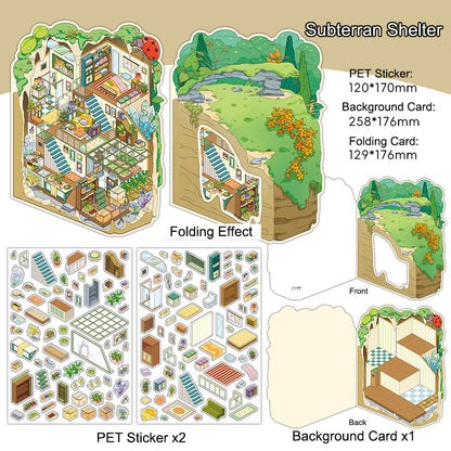 Subterran Shelter 3D Scene Sticker 