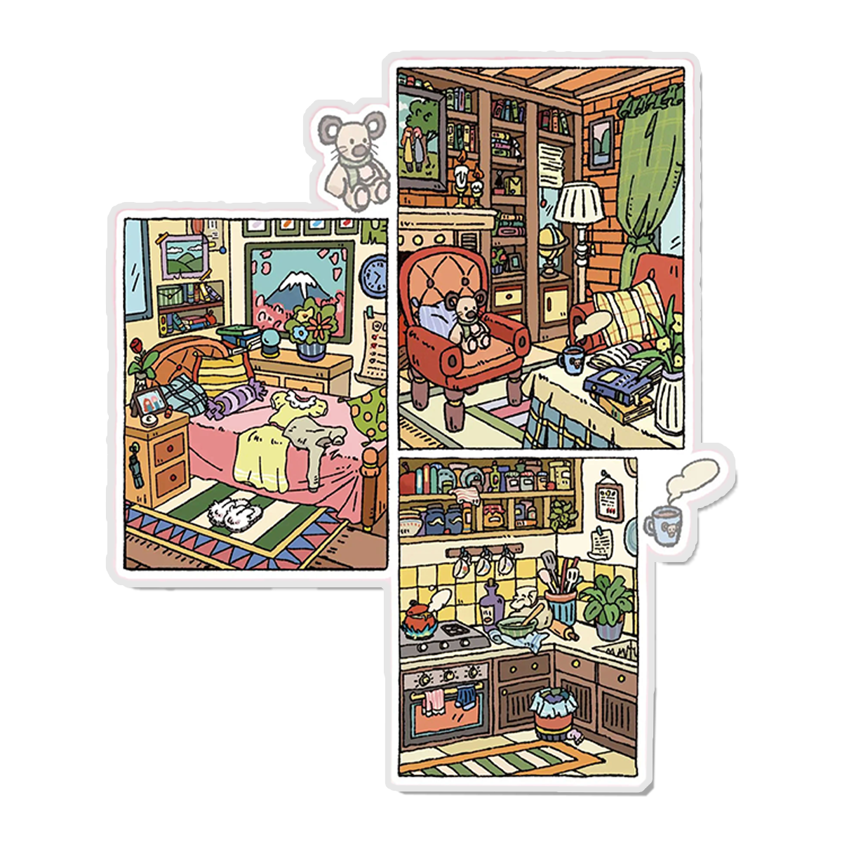 Romantic Shots 3D Miniature Scene Sticker 